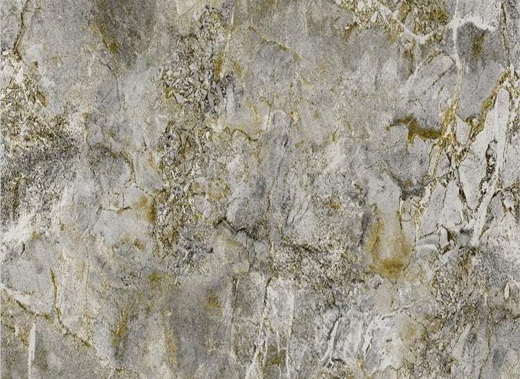 Papel pintado de mármol dorado/gris, tamaños personalizados disponibles