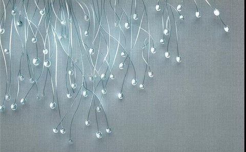 Image of Alluring Glass Beads Wallpaper Mural, Custom Sizes Available