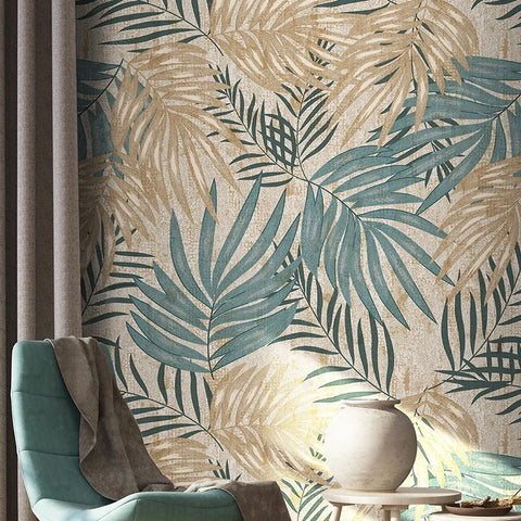 Image of Lovely Palm Fronds Wallpaper Mural, Custom Sizes Available