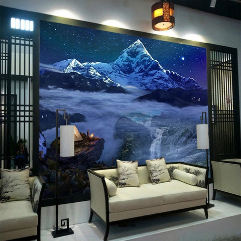 Image of Mt. Everest At Night Wallpaper Mural, Custom Sizes Available