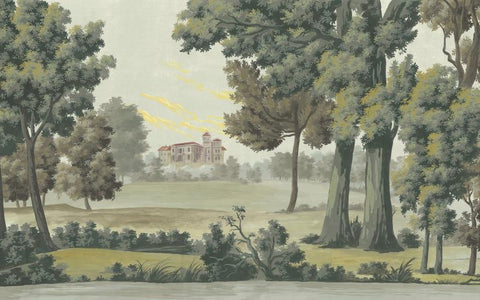 Image of Beautiful European Pastoral Wallpaper Mural, Custom Sizes Available