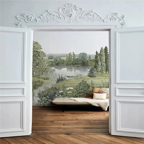 Image of Exquisite Pastoral Landscape Wallpaper Murals, Custom Sizes Available