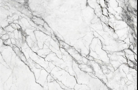Image of Luxurious Dark Gray Vein White Marble Wallpaper Mural, Custom Sizes Available