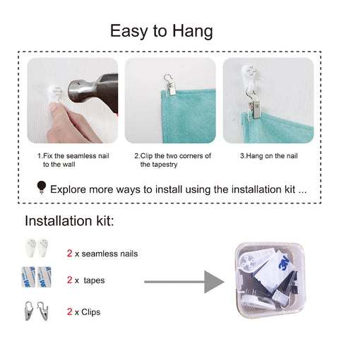 Image of Beautiful Starry Night Blacklight Tapestry by Van Gogh, Multiple Sizes, Free Shipping!