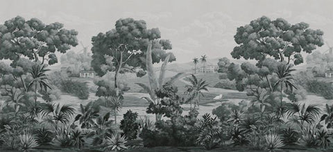 Image of Beautiful European Pastoral Wallpaper Mural, Custom Sizes Available