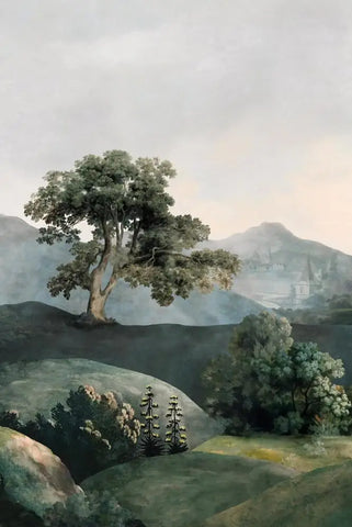 Image of Luxury Classic Landscape Wallpaper Mural, Custom Sizes Available
