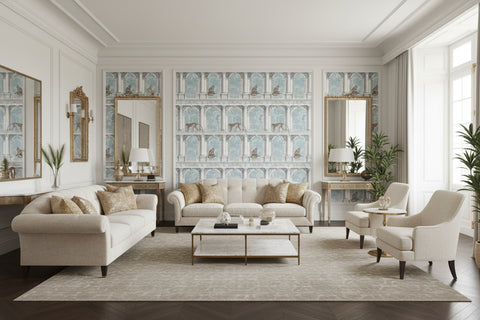 Image of Monkeys Mural Wallpaper, Two Colors Available, Custom Sizes Available