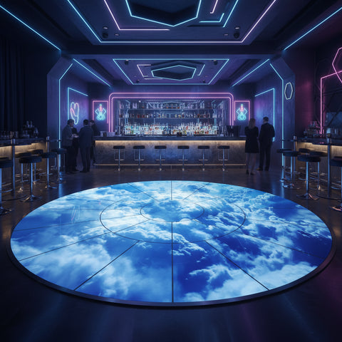 Image of Incredible Billowing Clouds Floor Mural. Custom Sizes Available