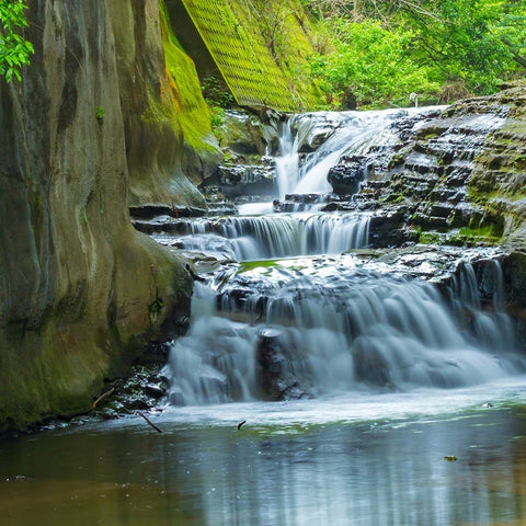 Image of Alluring Stream Through A Cave Wallpaper Mural, Custom Sizes Available