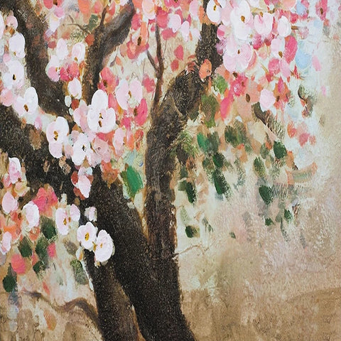 Image of Lovely Hand- Painted Pink and White Dogwood Blossoms Wallpaper Mural, Custom Sizes Availablestom Sizes Available