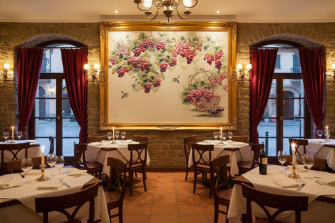 Image of Beautiful Clusters of Red Grapes Wallpaper Mural, Custom Sizes Available
