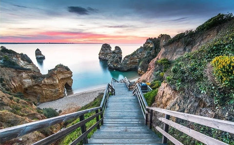 Image of Portuguese Coast Seascape Wallpaper Mural, Custom Sizes Available