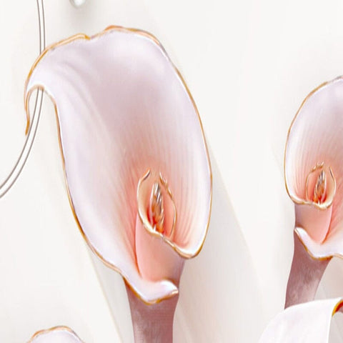 Image of 3D Floral Vase Wallpaper Mural, Custom Sizes Available Wall Murals Maughon's