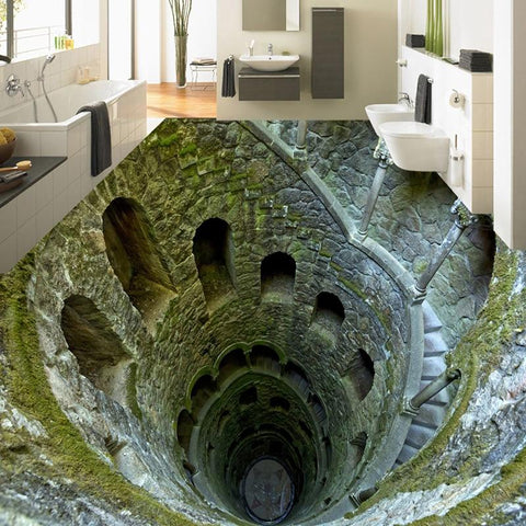 Image of 3D Mine Vinyl Floor Mural, Self Adhesive, Custom Sizes Available Household-Wallpaper-Floor Maughon's