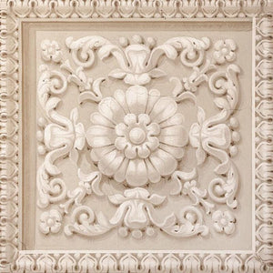 3D Stone Carving Ceiling Wallpaper Mural, Custom Sizes Available