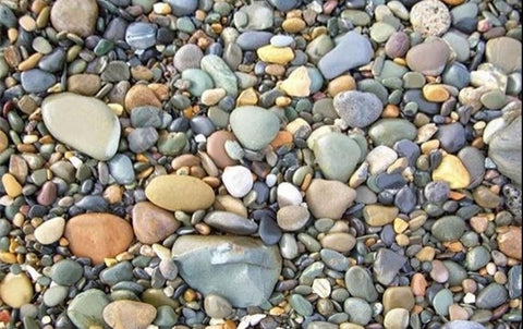 Image of River Stone Self Adhesive Floor Mural, Custom Sizes Available