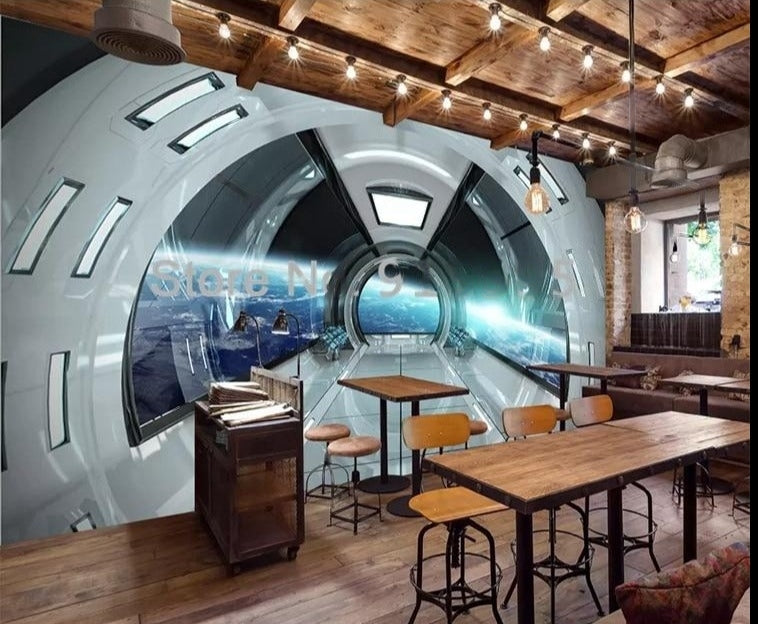 Spacecraft Capsule Wallpaper Mural, Custom Sizes Available
