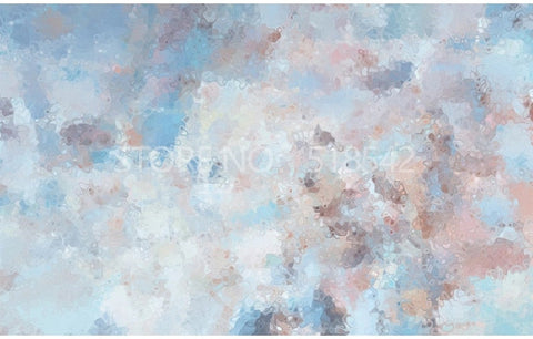 Image of Abstract Blue and Tan Wallpaper Mural, Custom Sizes Available Maughon's