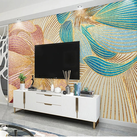 Image of Abstract Flower Petals Wallpaper Mural, Custom Sizes Available Wall Murals Maughon's