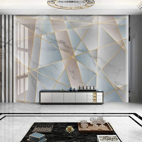 Image of Abstract Geometric Pastel Wallpaper Mural, Custom Sizes Available Wall Murals Maughon's