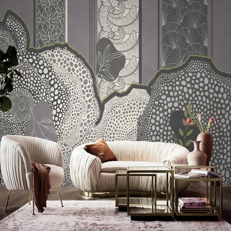 Abstract Gray Bubbles Wallpaper Mural, Custom Sizes Available Maughon's