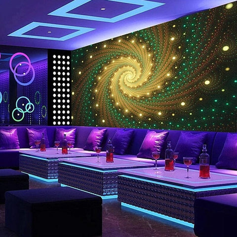 Image of Abstract Green and Tan Spiral Wallpaper Mural, Custom Sizes Available Wall Murals Maughon's