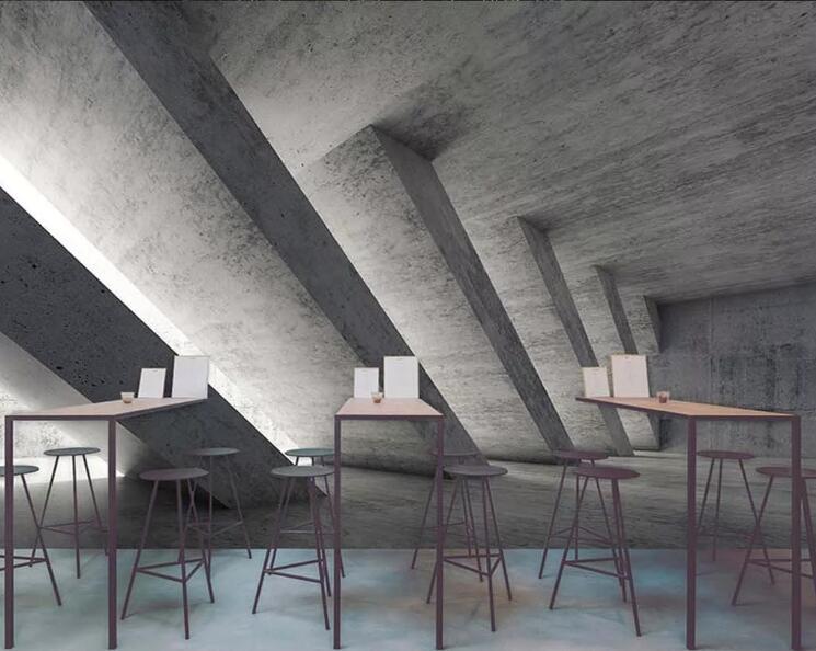 Abstract Industrial Concrete Wallpaper Mural, Custom Sizes Available Household-Wallpaper Maughon's