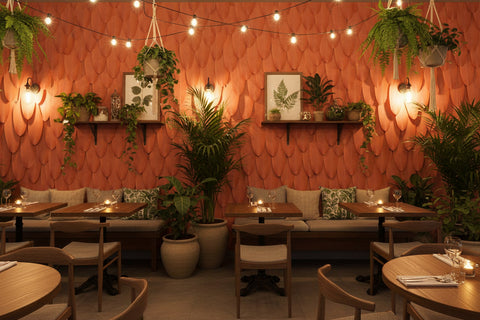 Image of Abstract Orange Feathers Wallpaper Mural, Custom Sizes Available Wall Murals Maughon's