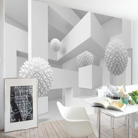 Image of Abstract Spacial Extension Sphere Wallpaper Mural, Custom Sizes Available Household-Wallpaper Maughon's