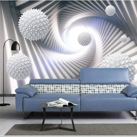 Image of Abstract Sphere Infinity Wallpaper Mural, Custom Sizes Available Household-Wallpaper Maughon's