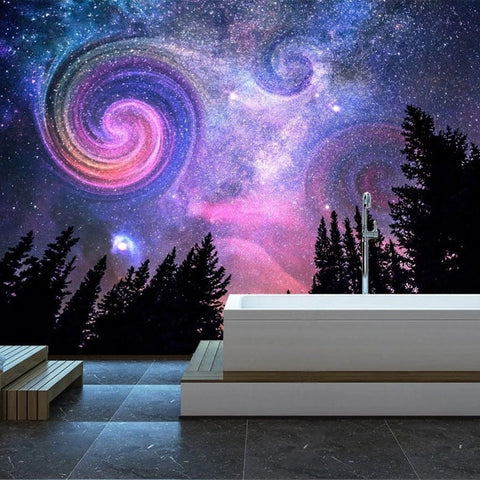 Image of Abstract Starry Night Wallpaper Mural, Custom Sizes Available Maughon's