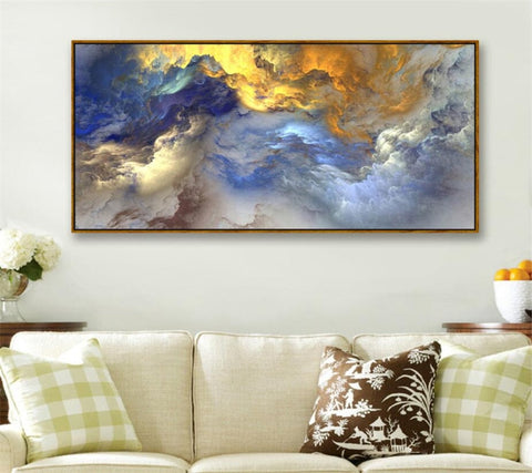 Image of Abstract Swirling Clouds Wallpaper Mural, Custom Sizes Available Wall Murals Maughon's