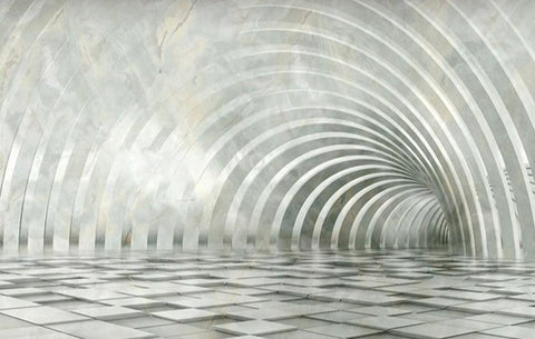 Image of Abstract Tunnel Wallpaper Mural, Custom Sizes Available