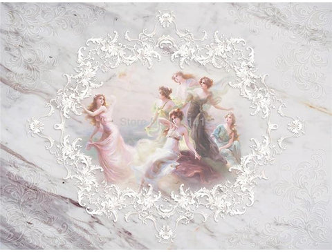 Image of Angelic White Marble Wallpaper Mural, Custom Sizes Available Household-Wallpaper Maughon's