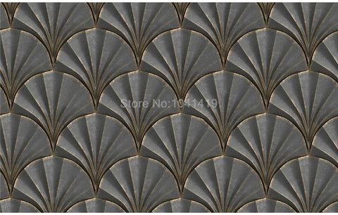 Image of Art Deco Abstract Fans Wallpaper Mural, Custom Sizes Available Maughon's