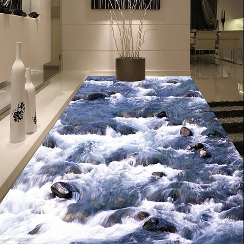 Image of Awesome River Rapids Floor Mural, Custom Sizes Available Floor Murals Maughon's