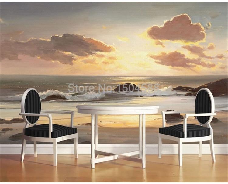 Beach Sunrise, Sunset Wallpaper Mural, Custom Sizes Available Household-Wallpaper Maughon's