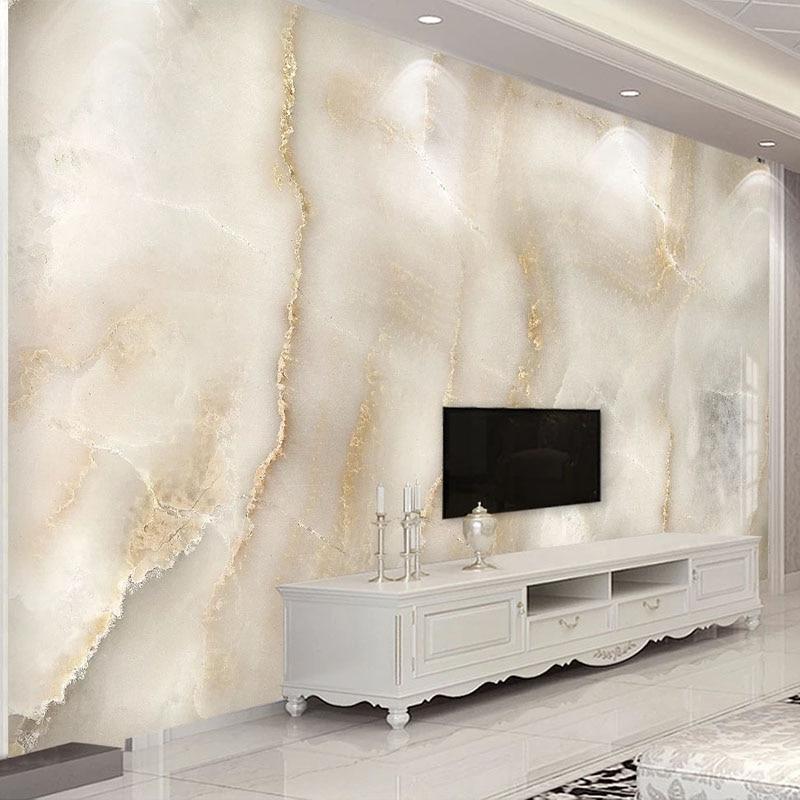 Beautiful Beige Marble Stone Wallpaper Mural, Custom Sizes Available Household-Wallpaper Maughon's