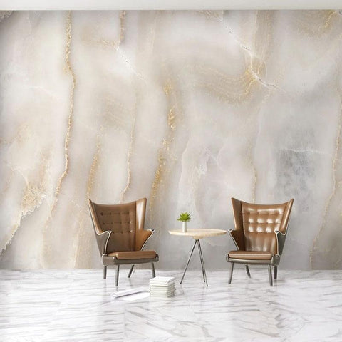 Image of Beautiful Beige Marble Stone Wallpaper Mural, Custom Sizes Available Household-Wallpaper Maughon's