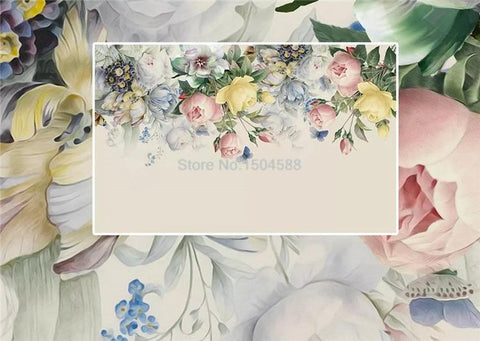 Image of Beautiful Flower Garland Wallpaper Mural, Custom Sizes Available Maughon's
