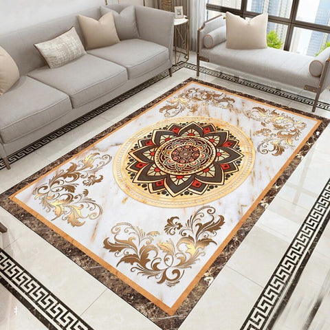 Image of Beautiful Marble Medallion Floor Mural, Custom Sizes Available Floor Murals Maughon's