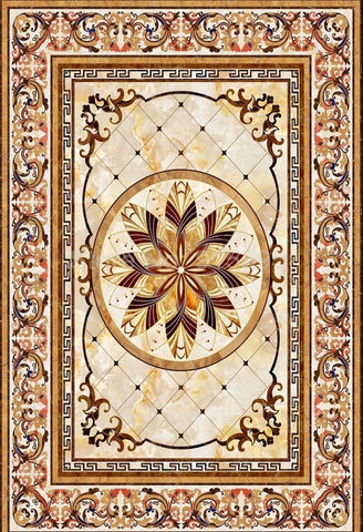 Image of Beautiful Medallion Rug Self Adhesive Floor Mural, Custom Sizes Available Household-Wallpaper-Floor Maughon's