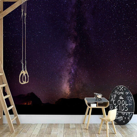 Image of Beautiful Night Sky Milky Way Wallpaper Mural, Custom Sizes Available Wall Murals Maughon's