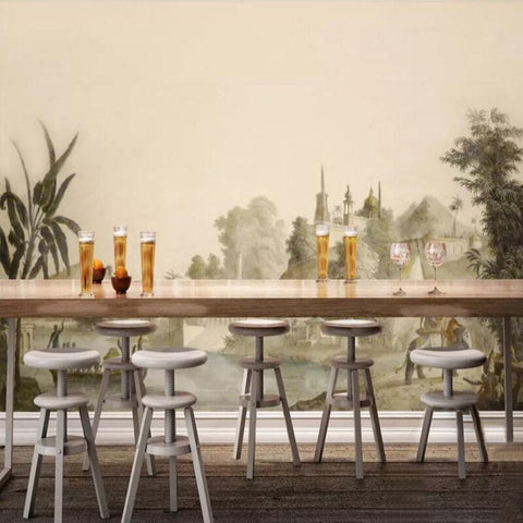 Image of Beautiful Pastoral Scene of India Wallpaper Mural, Custom Sizes Availble Wall Murals Maughon's