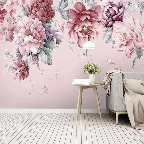 Image of Beautiful Peonies Flowers Wallpaper Mural, Custom Sizes Available Household-Wallpaper Maughon's