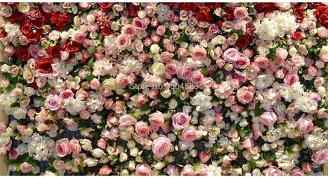 Image of Beautiful Rose Covered Wall Botanical Wallpaper Mural, Custom Sizes Available Household-Wallpaper Maughon's