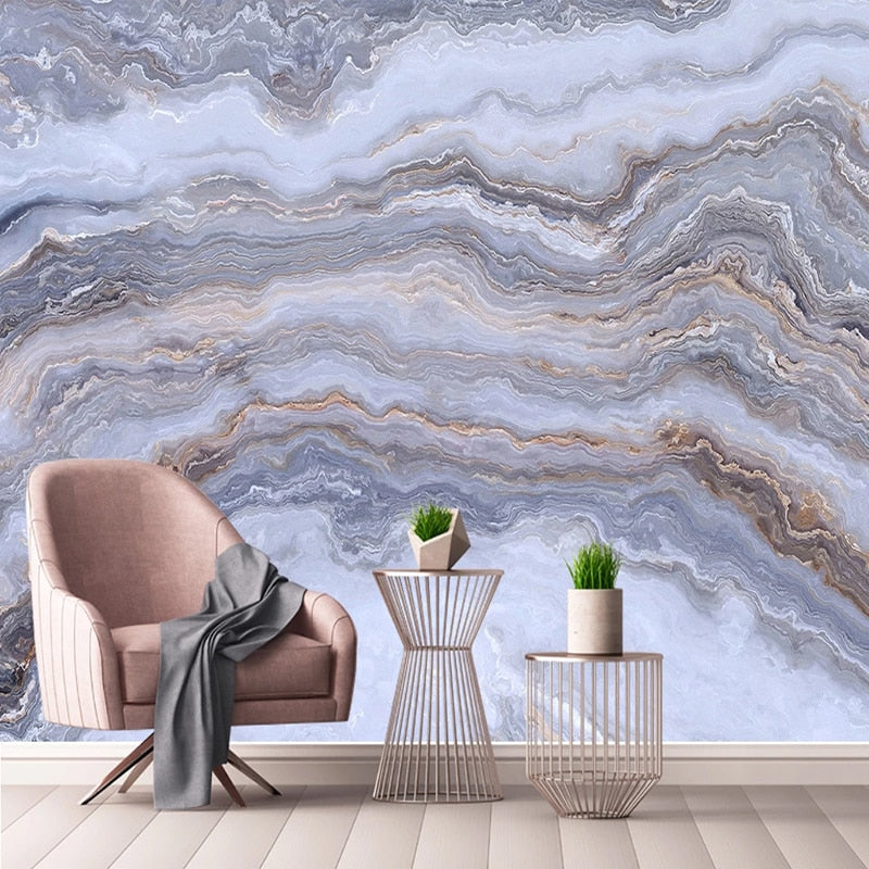 Beautiful Striated Gray/Tan Marble Wallpaper Mural, Custom Sizes Available Wall Murals Maughon's