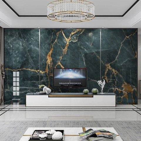 Image of Black and Gold Marble Wallpaper Mural, Custom Sizes Available Wall Murals Maughon's
