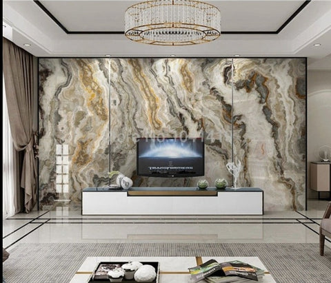 Image of Black , Gray and Brown Marble Wallpaper Mural, Custom Sizes Available Wall Murals Maughon's