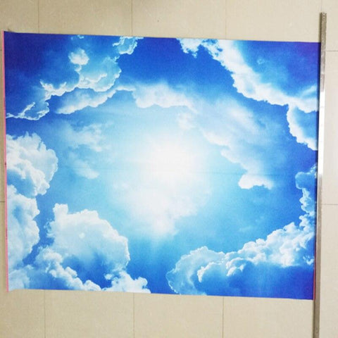 Image of Blue Sky And White Clouds Ceiling Mural, Custom Sizes Available Household-Wallpaper Maughon's